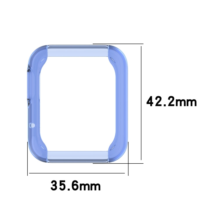 For Xiaomi Mi Watch Lite / Redmi Watch Half Coverage TPU Protective Case(Transparent Blue)