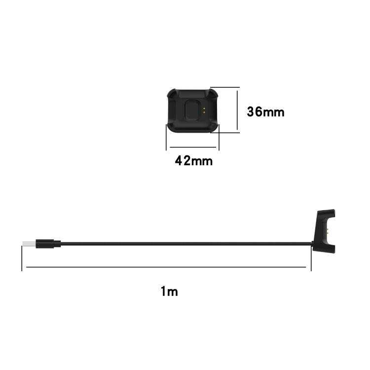 For Xiaomi Mi Watch Lite / Redmi Watch USB Magnetic Charging Cable, Length: 1m(Black)