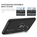 For Samsung Galaxy S20 FE PC + TPU Shockproof Magnetic Protective Case with Invisible Ring Holder(Black)