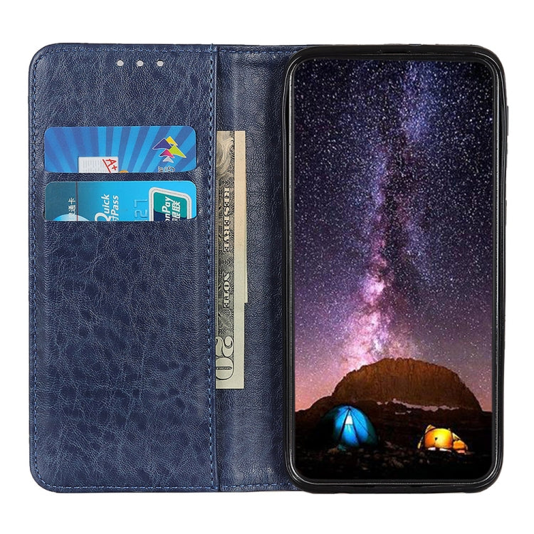 For Xiaomi Mi 11 Lite 5G / 4G Magnetic Crazy Horse Texture Horizontal Flip Leather Case with Holder & Card Slots & Wallet(Blue)