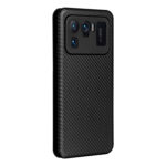 For Xiaomi Mi 11 Ultra Carbon Fiber Texture Horizontal Flip TPU + PC + PU Leather Case with Card Slot(Black)