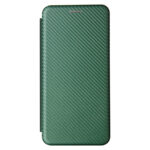 For Xiaomi Mi 11 Ultra Carbon Fiber Texture Horizontal Flip TPU + PC + PU Leather Case with Card Slot(Green)