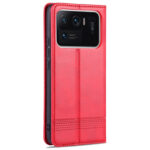 For Xiaomi Mi 11 Ultra AZNS Magnetic Calf Texture Horizontal Flip Leather Case with Card Slots & Holder & Wallet(Red)