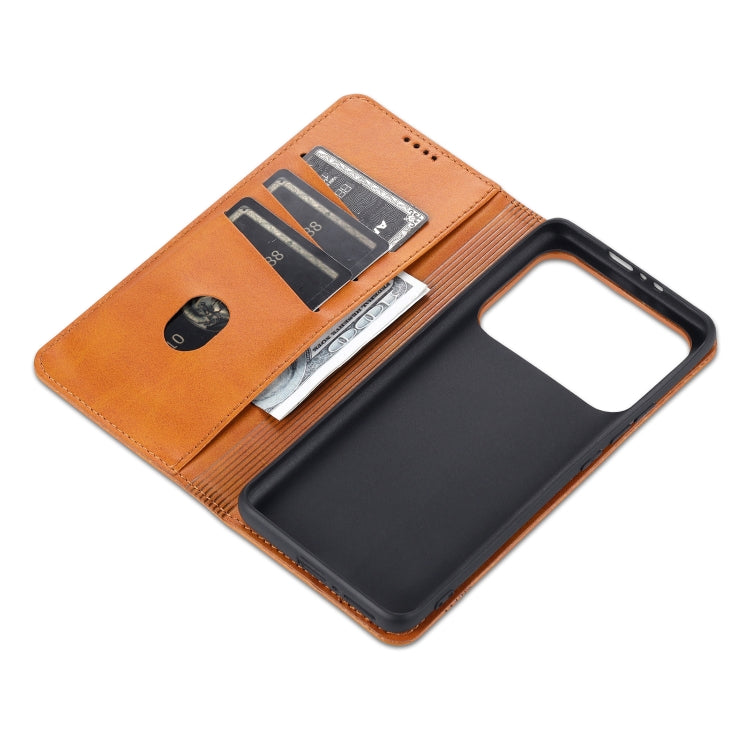 For Xiaomi Mi 11 Ultra AZNS Magnetic Calf Texture Horizontal Flip Leather Case with Card Slots & Holder & Wallet(Red)