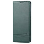 For Xiaomi Mi 11 Ultra AZNS Magnetic Calf Texture Horizontal Flip Leather Case with Card Slots & Holder & Wallet(Dark Green)