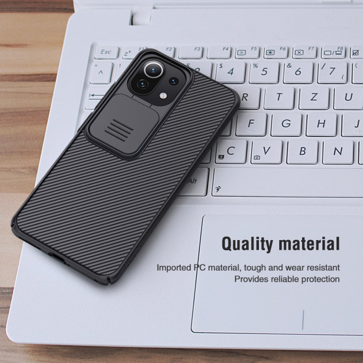 For Xiaomi Mi 11 Lite 4G / 5G NILLKIN Black Mirror Series PC Camshield Full Coverage Dust-proof Scratch Resistant Case(Black)