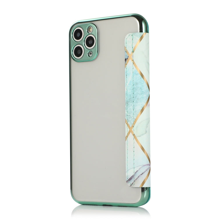 Bronzing Plating PU + TPU Horizontal Flip Leather Case with Holder & Card Slot For iPhone 11 Pro Max(Green)