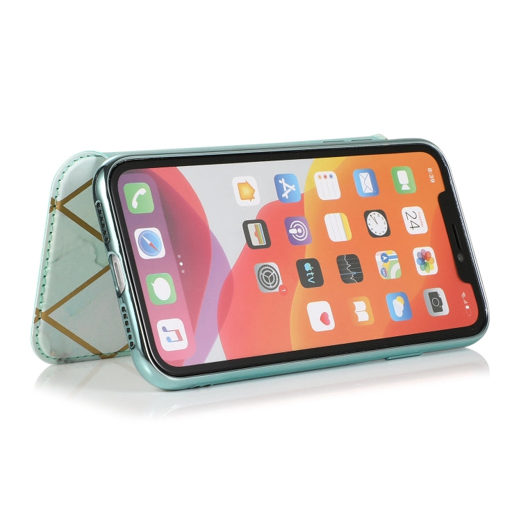 Bronzing Plating PU + TPU Horizontal Flip Leather Case with Holder & Card Slot For iPhone 11(Green)