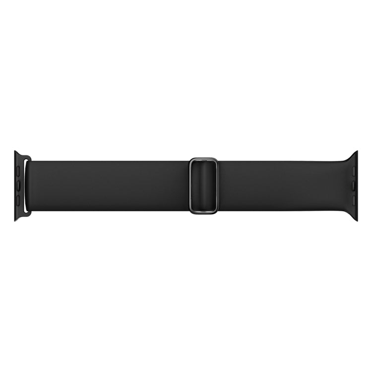 Elasticity Silicone Strap Watch Band For Apple Watch Series 8&7 41mm / SE 2&6&SE&5&4 40mm / 3&2&1 38mm(Black)