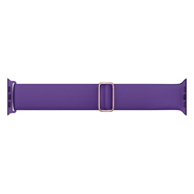 Elasticity Silicone Strap Watch Band For Apple Watch Series 8&7 41mm / SE 2&6&SE&5&4 40mm / 3&2&1 38mm(Dark Purple)