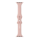 Slimming 8-buckle Silicone Watch Band For Apple Watch Series 8&7 41mm / SE 2&6&SE&5&4 40mm / 3&2&1 38mm(Pink Sand)