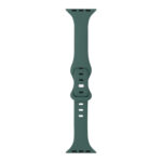 Slimming 8-buckle Silicone Watch Band For Apple Watch Series 8&7 41mm / SE 2&6&SE&5&4 40mm / 3&2&1 38mm(Green)