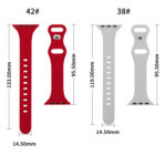 Slimming 8-buckle Silicone Watch Band For Apple Watch Series 8&7 41mm / SE 2&6&SE&5&4 40mm / 3&2&1 38mm(Milk Tea)