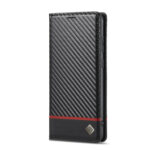 LC.IMEEKE Carbon Fiber PU + TPU Horizontal Flip Leather Case with Holder & Card Slot & Wallet For Samsung Galaxy S20(Horizontal Black)