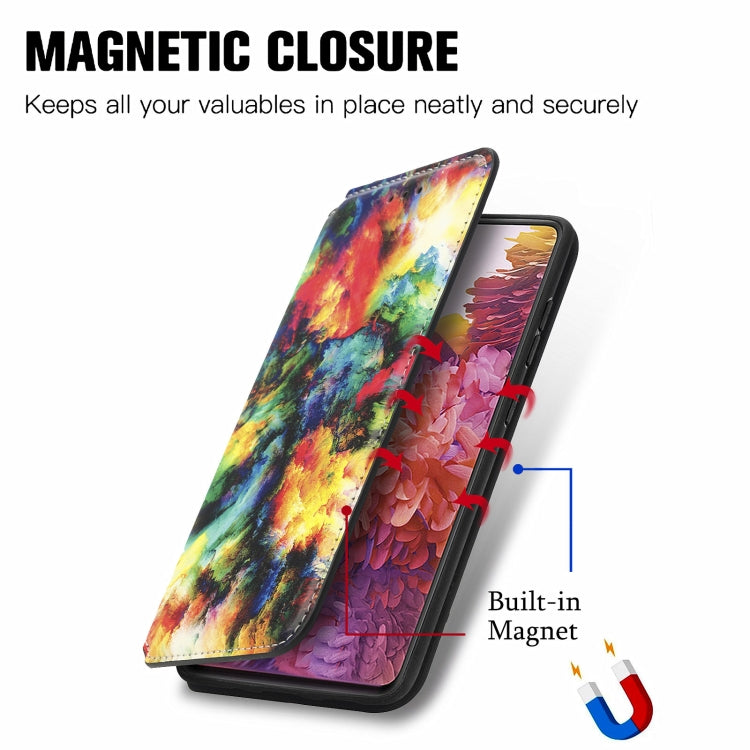 For Samsung Galaxy S20 FE Colorful Magnetic Horizontal Flip PU Leather Case with Holder & Card Slot & Wallet(Colorful Cloud)