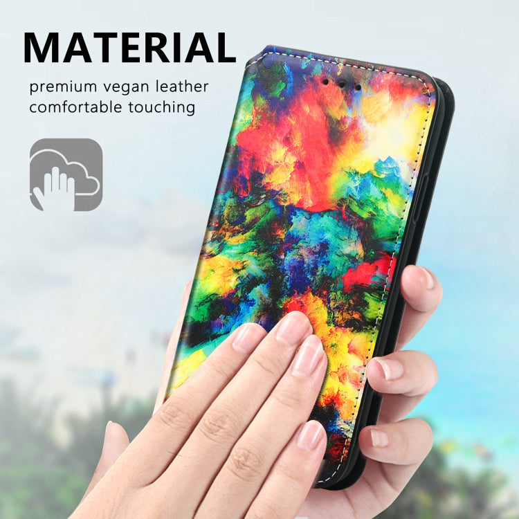 For Samsung Galaxy S20 FE Colorful Magnetic Horizontal Flip PU Leather Case with Holder & Card Slot & Wallet(Colorful Cloud)