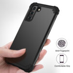 For Samsung Galaxy S21 Ultra 5G 3 in 1 Shockproof PC + Silicone Protective Case(Black)