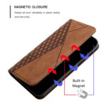 For Samsung Galaxy S20 Diamond Pattern Splicing Skin Feel Magnetic Horizontal Flip Leather Case with Card Slots & Holder & Wallet(Brown)