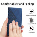 For Samsung Galaxy S20 Diamond Pattern Splicing Skin Feel Magnetic Horizontal Flip Leather Case with Card Slots & Holder & Wallet(Blue)