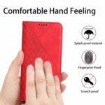 For Samsung Galaxy S20 Diamond Pattern Splicing Skin Feel Magnetic Horizontal Flip Leather Case with Card Slots & Holder & Wallet(Red)