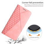 For Samsung Galaxy S20 Diamond Pattern Splicing Skin Feel Magnetic Horizontal Flip Leather Case with Card Slots & Holder & Wallet(Rose Gold)