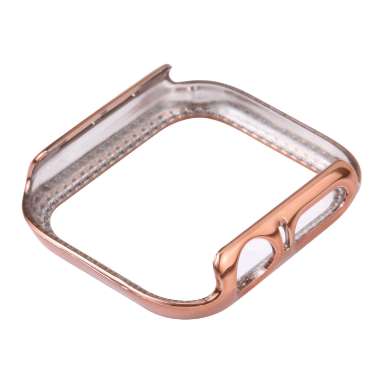 Metal Diamond Protective Watch Case For Apple Watch Series 3 & 2 & 1 42mm(Rose Gold)