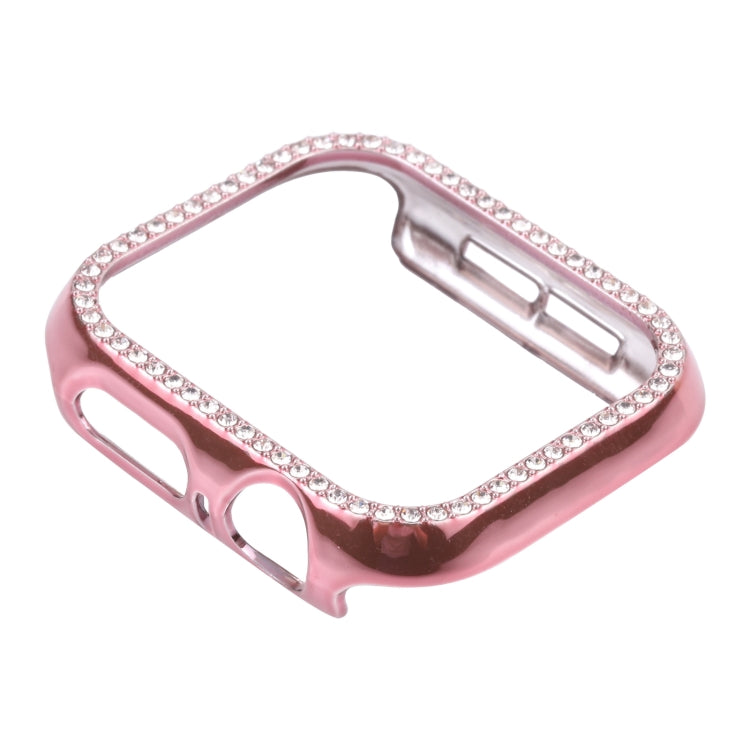 Metal Diamond Protective Watch Case For Apple Watch Series 3 & 2 & 1 42mm(Pink)