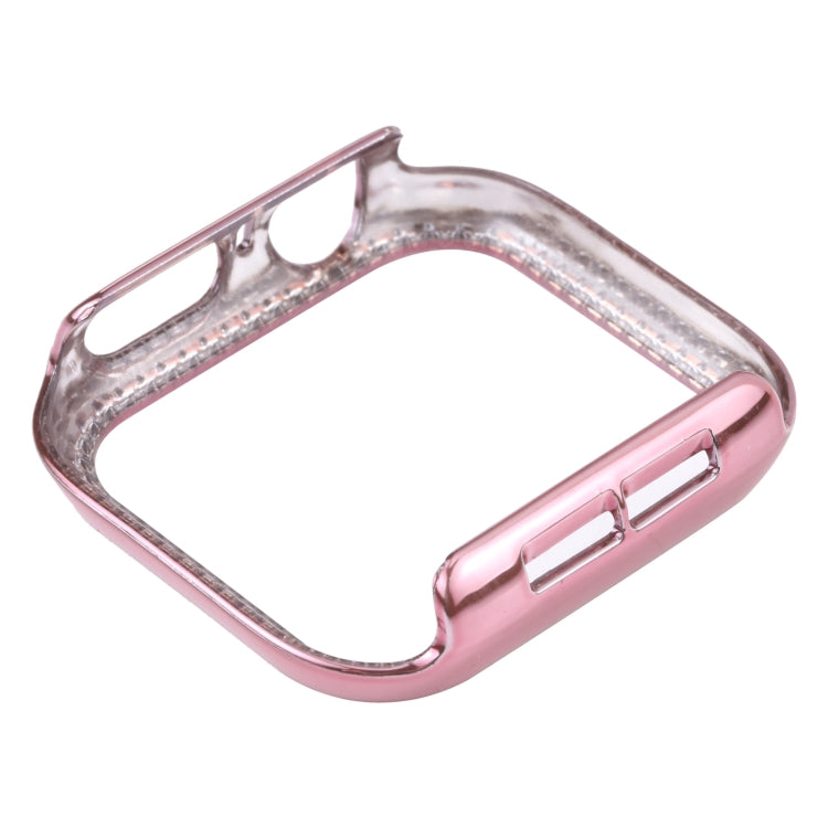 Metal Diamond Protective Watch Case For Apple Watch Series 3 & 2 & 1 42mm(Pink)