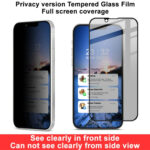 For iPhone 13 / 13 Pro IMAK HD Full Screen Anti-spy Tempered Glass Protective Film