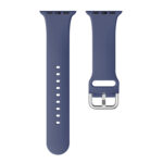 Single-color Silicone Buckle Strap Watch Band For Apple Watch Series 8&7 41mm / SE 2&6&SE&5&4 40mm / 3&2&1 38mm(Navy Blue)