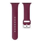 Single-color Silicone Buckle Strap Watch Band For Apple Watch Series 8&7 41mm / SE 2&6&SE&5&4 40mm / 3&2&1 38mm(Wine Red)