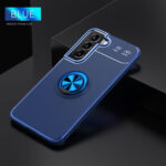 For Samaung Galaxy S22 5G Metal Ring Holder 360 Degree Rotating TPU Case(Blue)