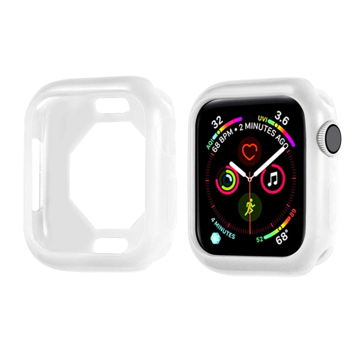 Eight Sides Candy Colors TPU Shockproof Protective Case For Apple Watch Series 8 / 7 41mm(White)