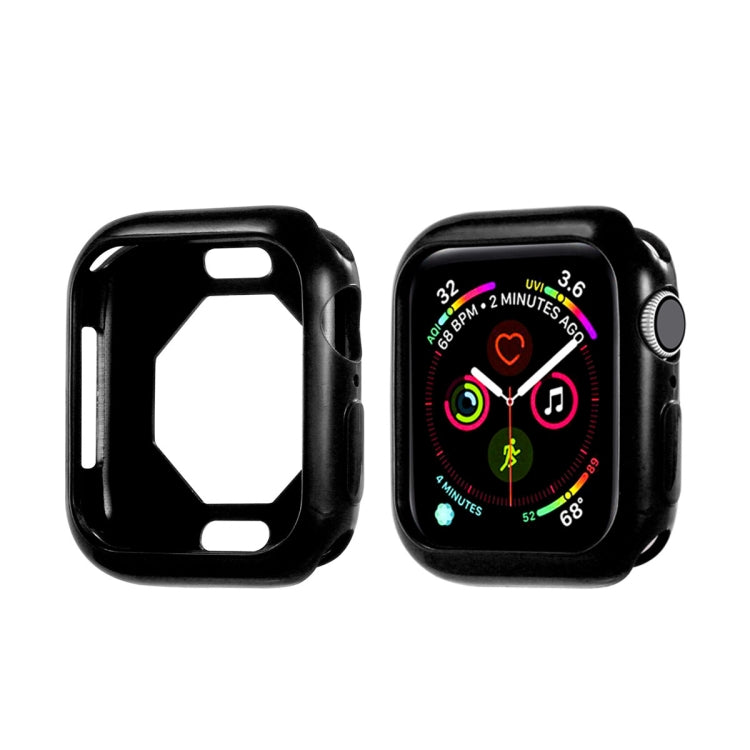 Eight Sides Candy Colors TPU Shockproof Protective Case For Apple Watch Series 8 / 7 41mm(Black)