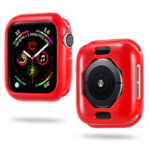 Eight Sides Candy Colors TPU Shockproof Protective Case For Apple Watch Series 8 / 7 41mm(Red)