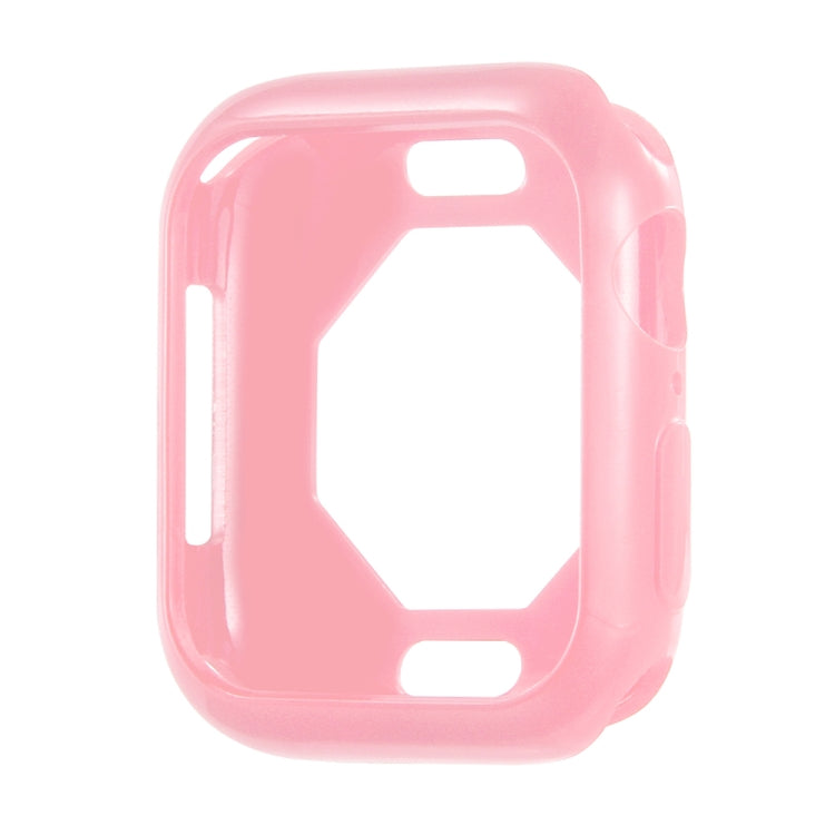 Eight Sides Candy Colors TPU Shockproof Protective Case For Apple Watch Series 8 / 7 45mm(Pink)