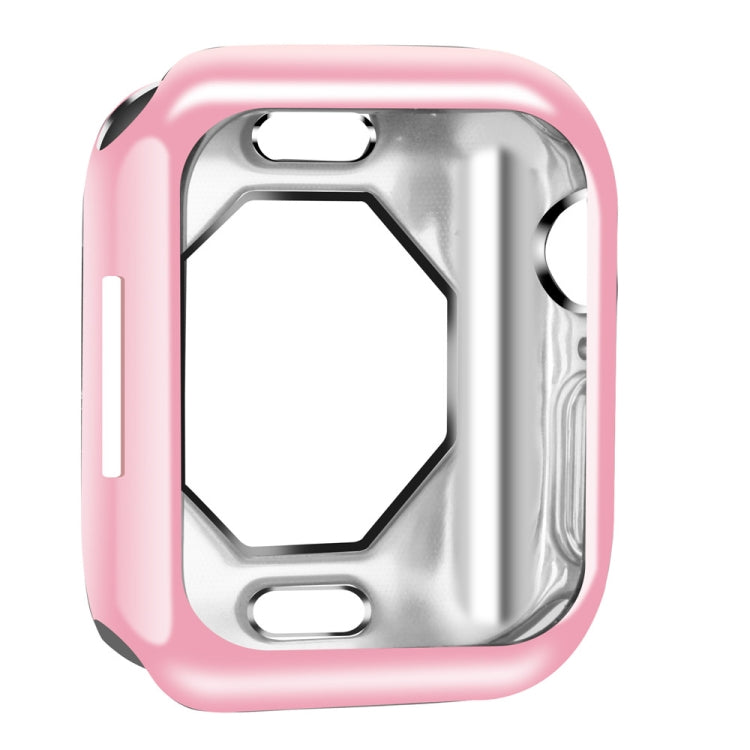 Shockproof TPU Electroplate Protective Case For Apple Watch Series 8 / 7 41mm(Pink)