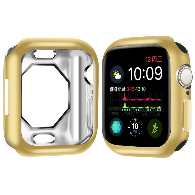 Shockproof TPU Electroplate Protective Case For Apple Watch Series 8 / 7 41mm(Gold)