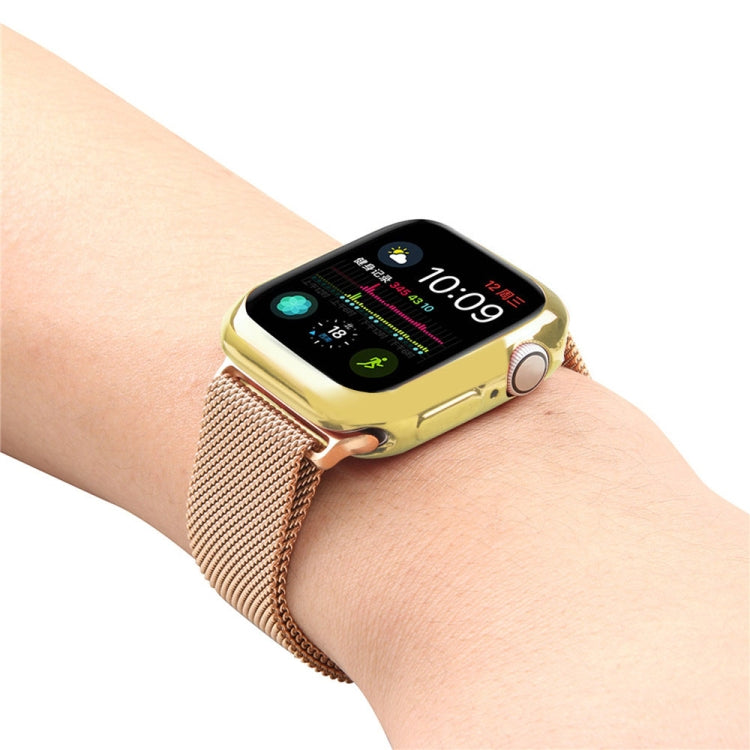 Shockproof TPU Electroplate Protective Case For Apple Watch Series 8 / 7 41mm(Gold)