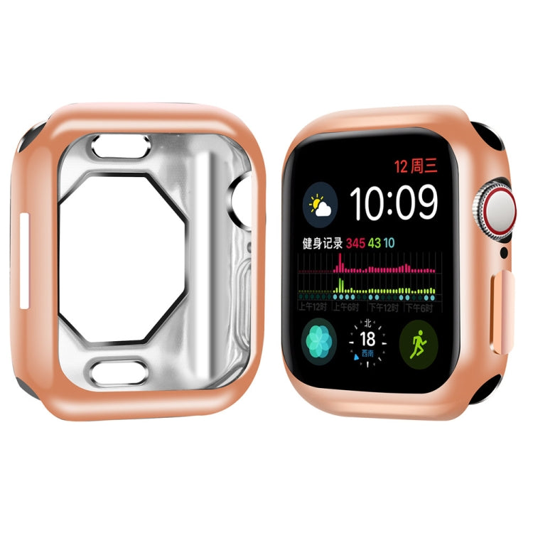 Shockproof TPU Electroplate Protective Case For Apple Watch Series 8 / 7 41mm(Rose Gold)