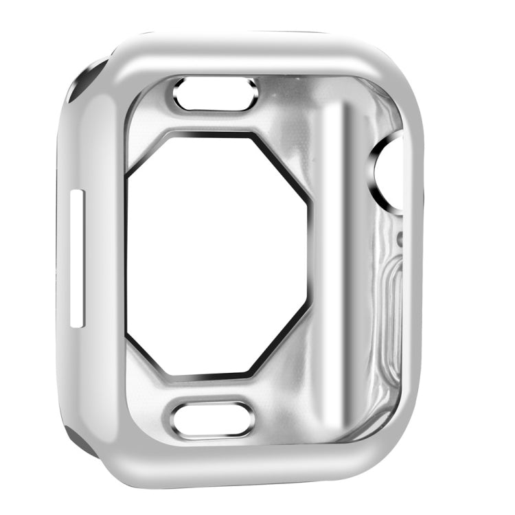 Shockproof TPU Electroplate Protective Case For Apple Watch Series 8 / 7 41mm(Silver)