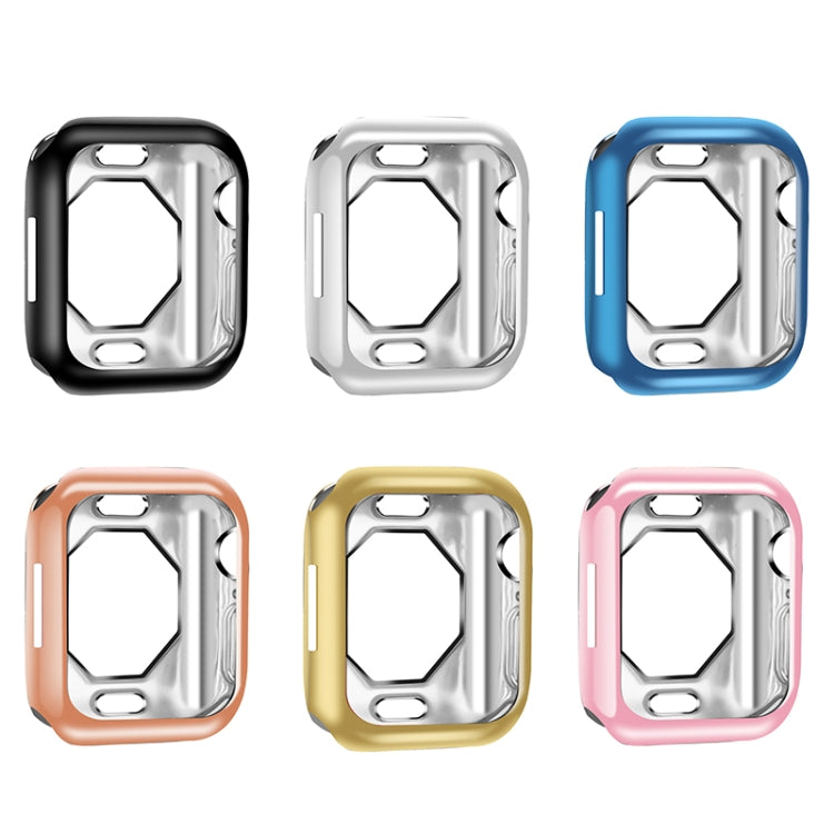 Shockproof TPU Electroplate Protective Case For Apple Watch Series 8 / 7 41mm(Rose Gold)