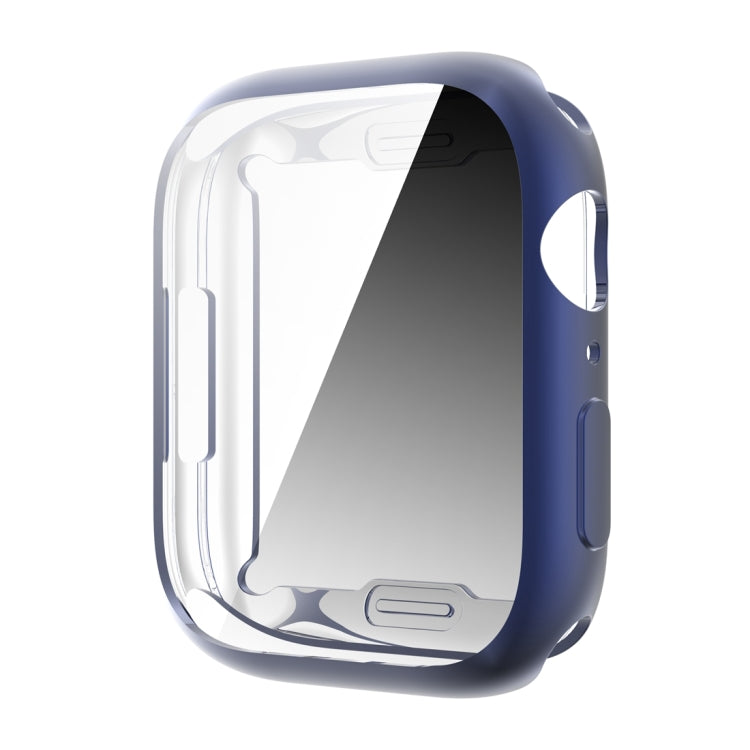 Shockproof TPU All-inclusive Electroplate Protective Case For Apple Watch Series 8 / 7 41mm(Navy Blue)