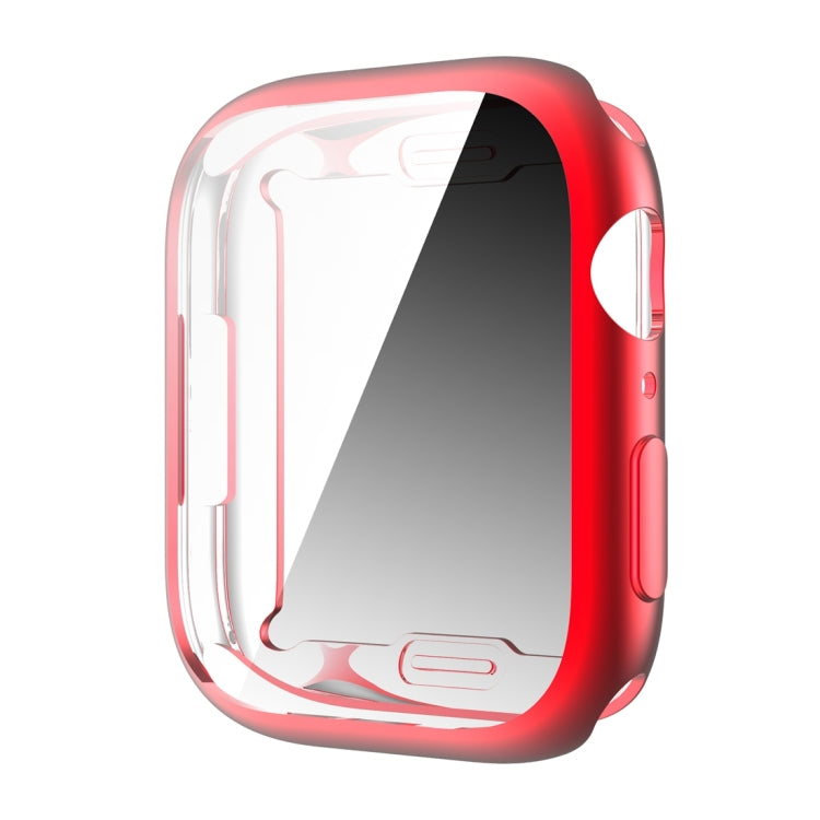 Shockproof TPU All-inclusive Electroplate Protective Case For Apple Watch Series 8 / 7 41mm(Red)