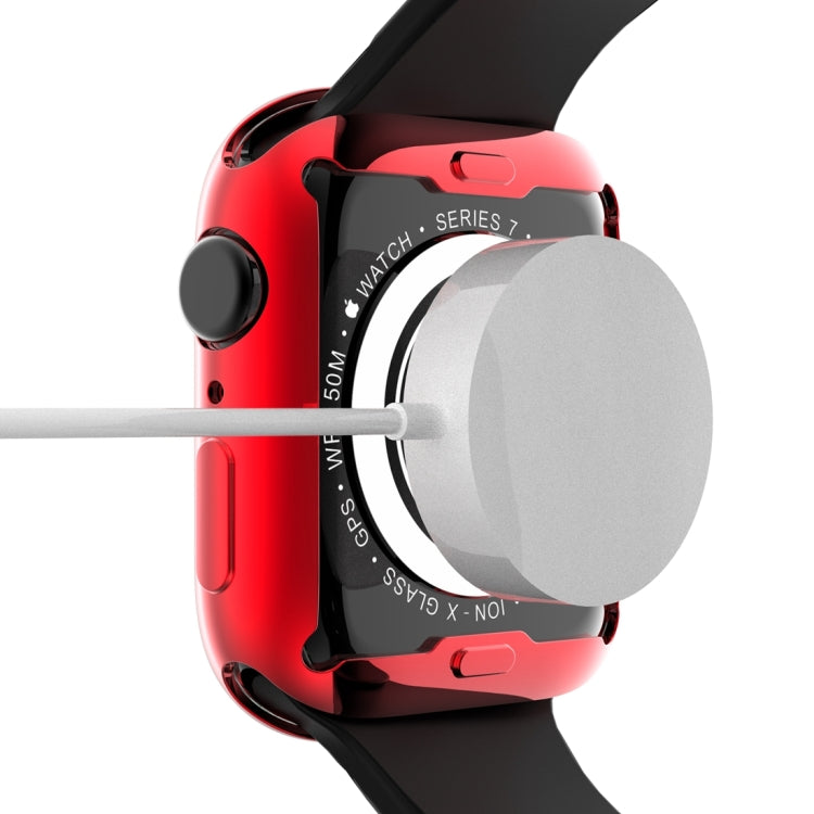 Shockproof TPU All-inclusive Electroplate Protective Case For Apple Watch Series 8 / 7 41mm(Red)