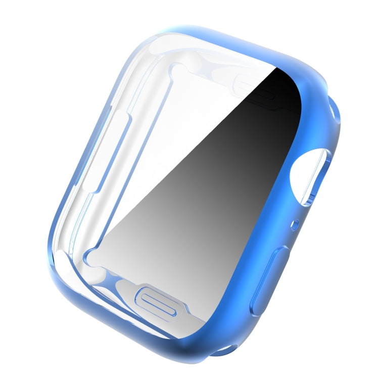 Shockproof TPU All-inclusive Electroplate Protective Case For Apple Watch Series 8 / 7 41mm(Blue)