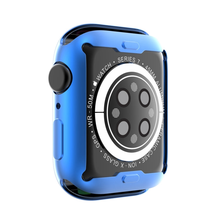 Shockproof TPU All-inclusive Electroplate Protective Case For Apple Watch Series 8 / 7 41mm(Blue)