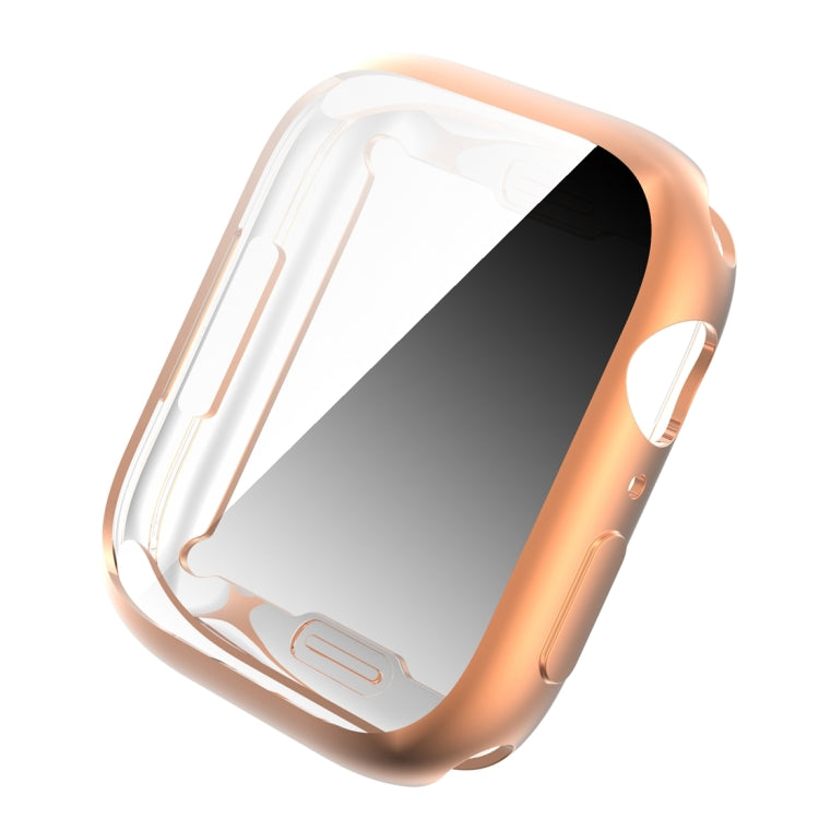 Shockproof TPU All-inclusive Electroplate Protective Case For Apple Watch Series 8 / 7 41mm(Rose Gold)