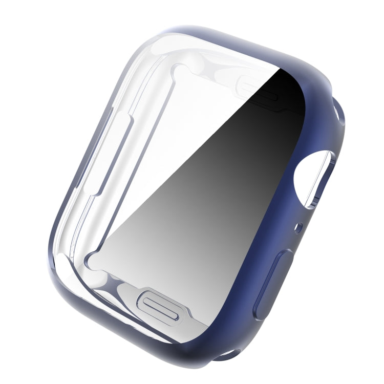 Shockproof TPU All-inclusive Electroplate Protective Case For Apple Watch Series 8 / 7 45mm(Navy Blue)