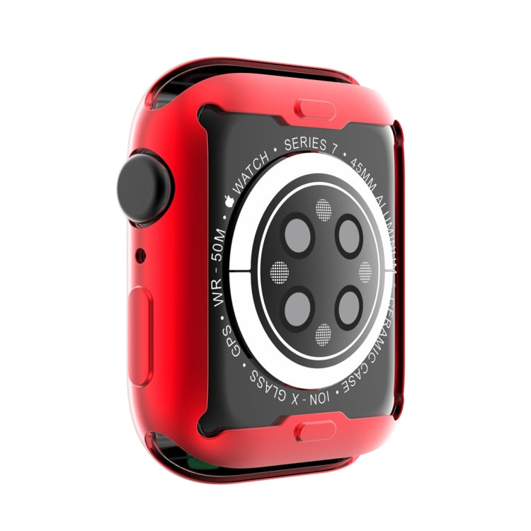 Shockproof TPU All-inclusive Electroplate Protective Case For Apple Watch Series 8 / 7 45mm(Red)